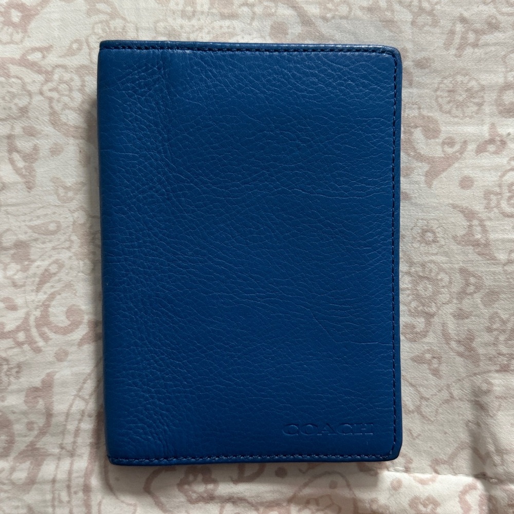 Coach Passport Holder - Blue